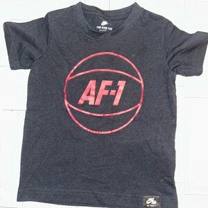 Nike Kids - Black Air Force 1 Tee - Size Small